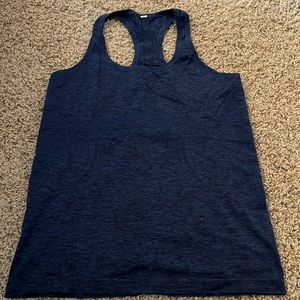 COPY - Lululemon swiftly tech racer back, 12, black/sapphire blue